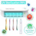 Bathroom toothbrush holder sterilizer